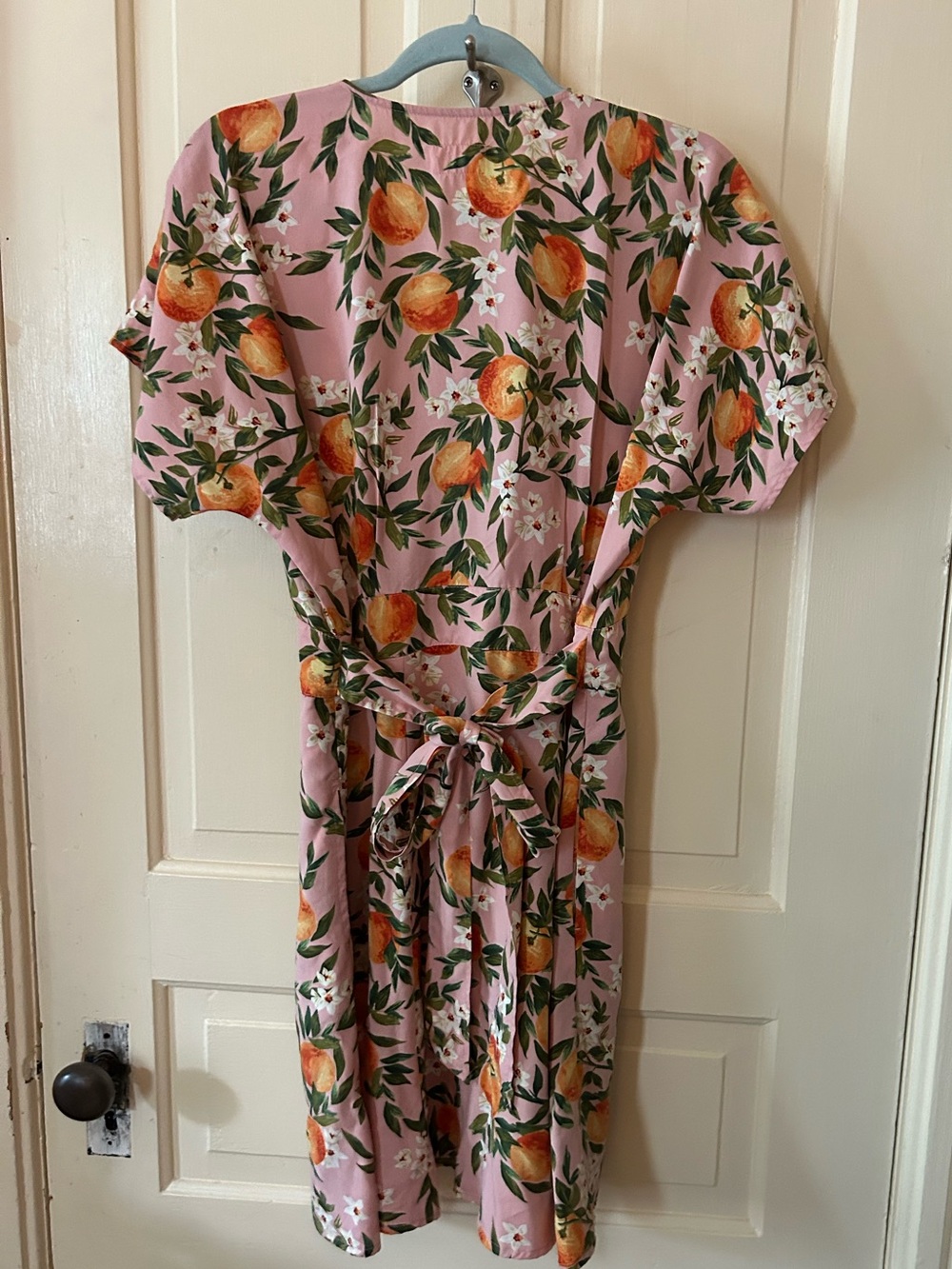 Marine Layer Camila Pink Floral and fruit dress L - Picture 4 of 7